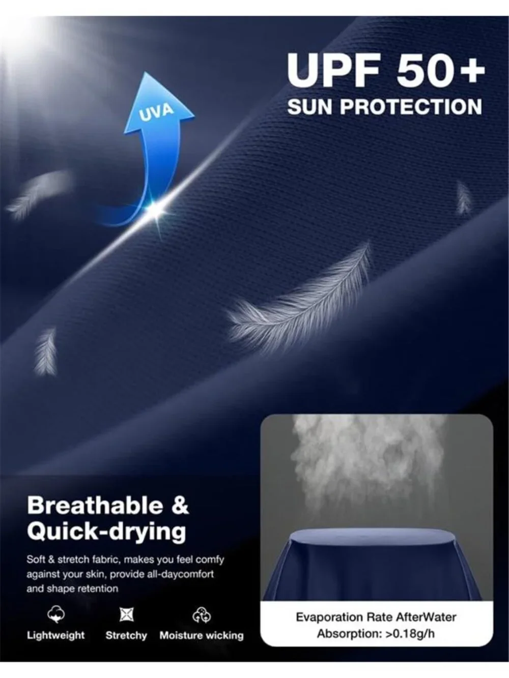 Men's Sun Protection Long Sleeve Shirts UPF 50+